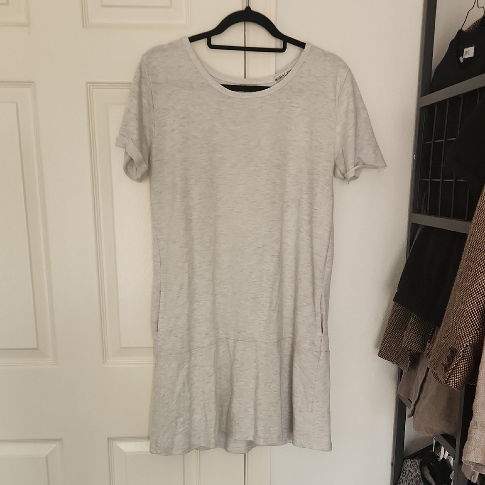 Moral Fibers Gray Viscose Blend Midi Casual Dress XL